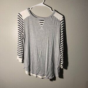 MOA & MOA 3/4 sleeve striped shirt